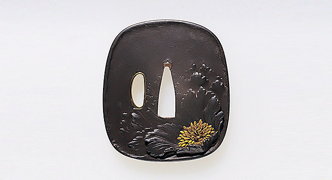 Sword Guard with Peony and Butterfly Design