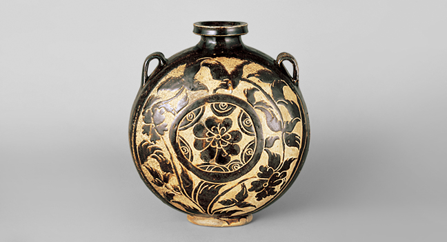 Flask with Peony Design
