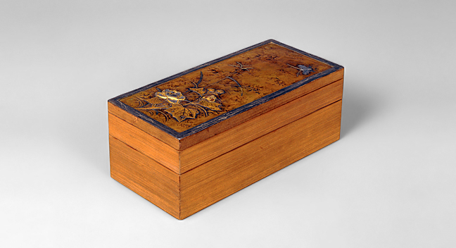 Writing Box with Flower and Bamboo Design