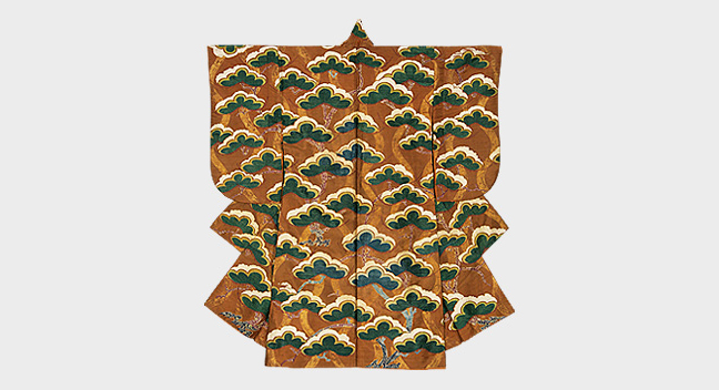 <i>Noh</i> Costume with Design of Pine Tree Covered with Snow