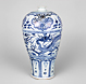 Vase in Meiping Style with Dragon and Phoenix Design