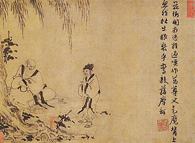 国宝　布袋蒋摩訶問答図