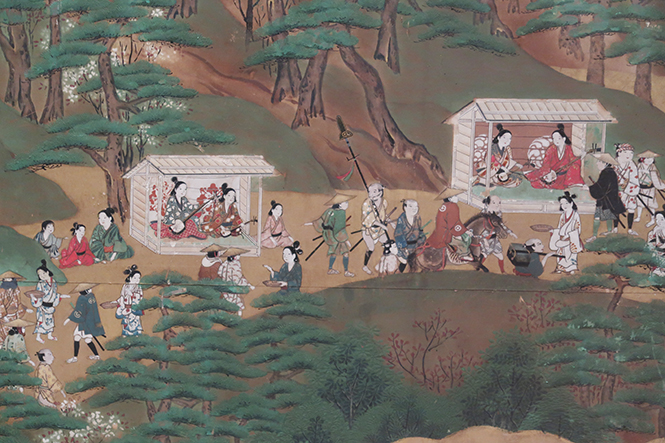 伊勢参宮図屏風（部分）