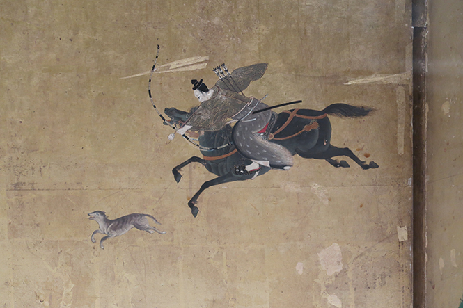 犬追物図屏風（部分）